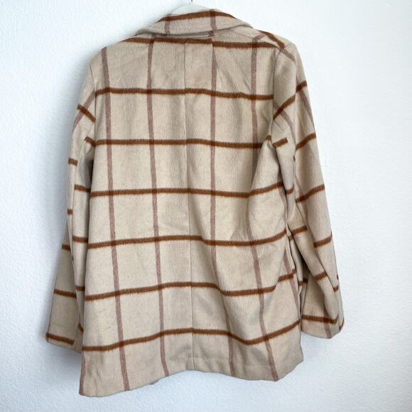 Joie Neutral Tan Plaid Jacket - Picture 6 of 12